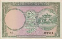 p1a from Vietnam, South: 1 Dong from 1956